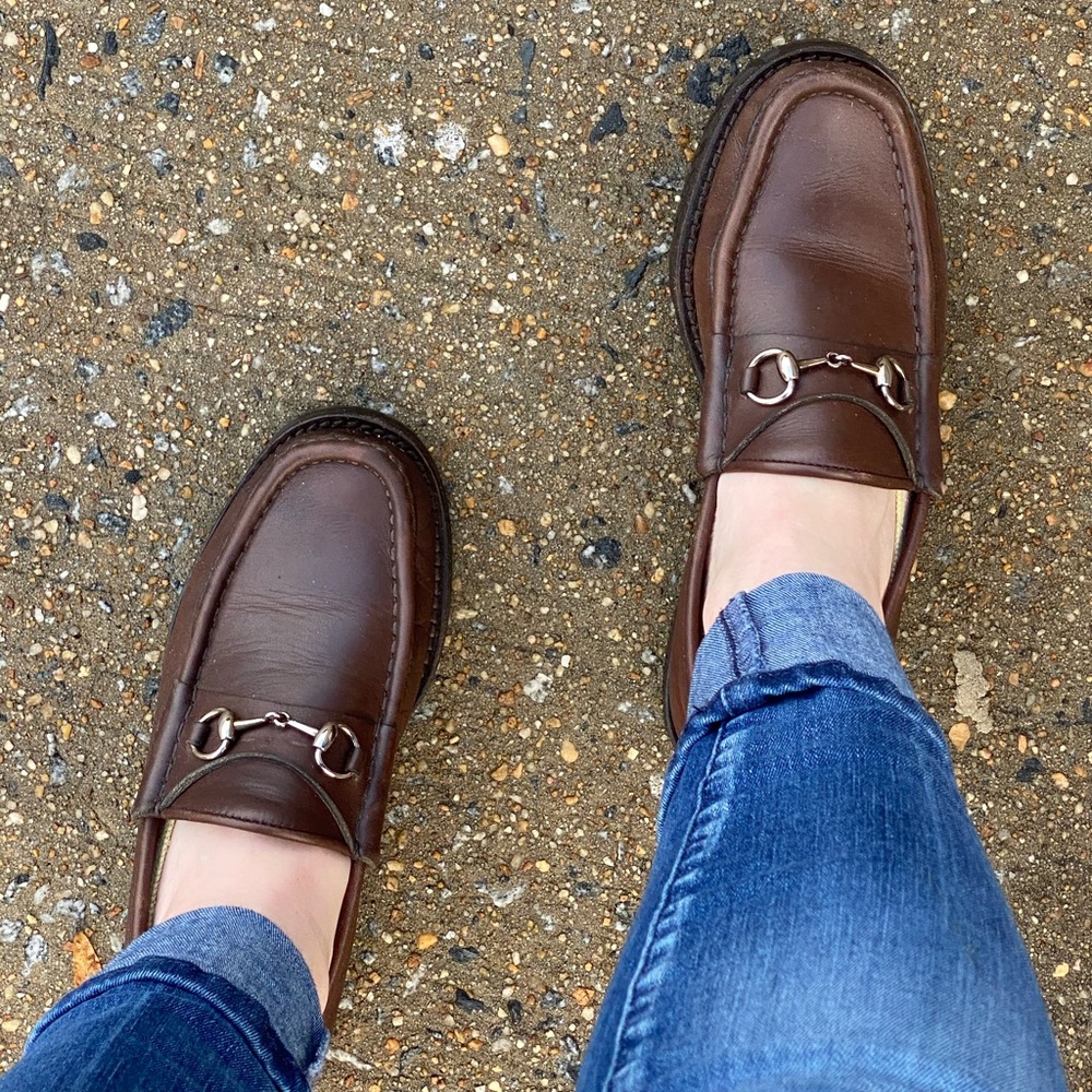 gucci horse bit loafer